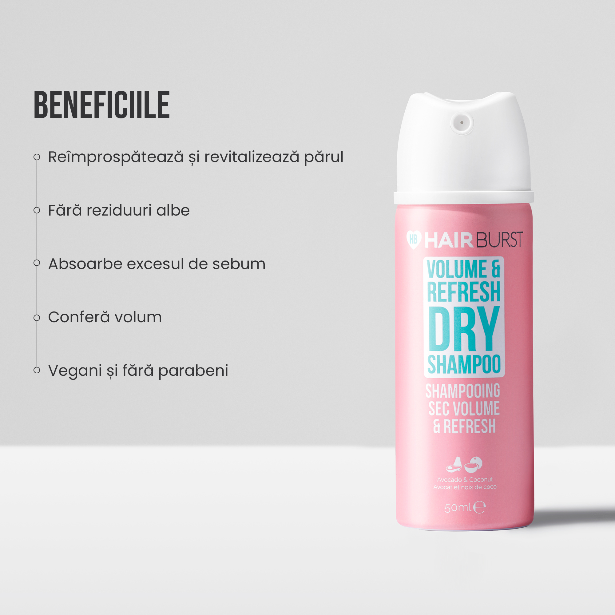 Mini-șampon uscat pentru volum și prospețime