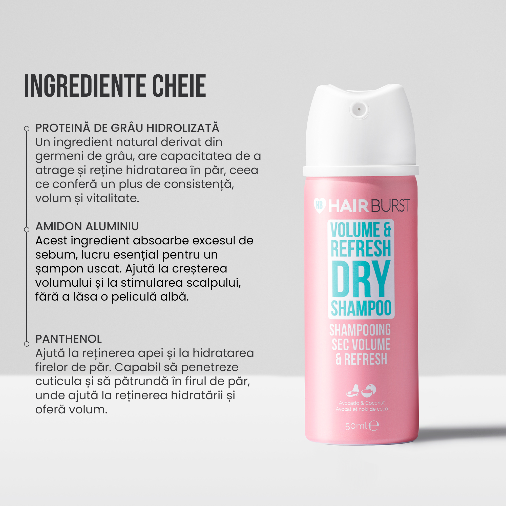 Mini-șampon uscat pentru volum și prospețime
