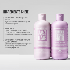 Set format din șampon și balsam pentru păr creț și ondulat