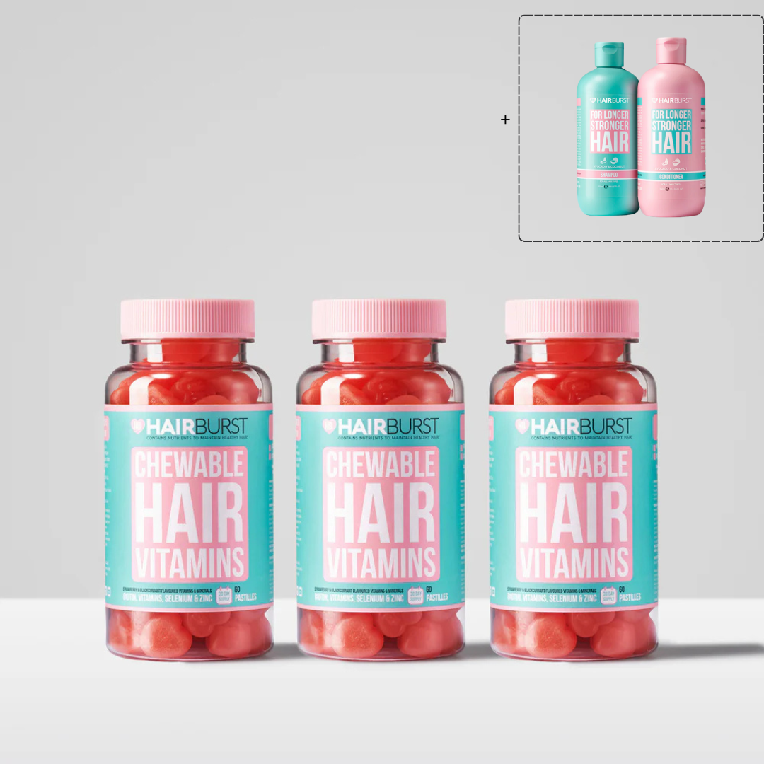 Vitamine Masticabile pentru Păr - Stoc 3 Luni